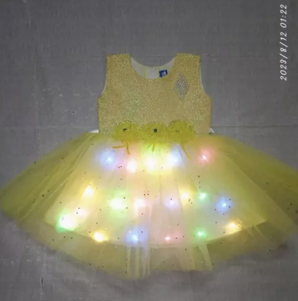 Colored LED Light Up Little Mermaid Princess Tutu Dress for Halloween Birthday Party Gifts - Image 5